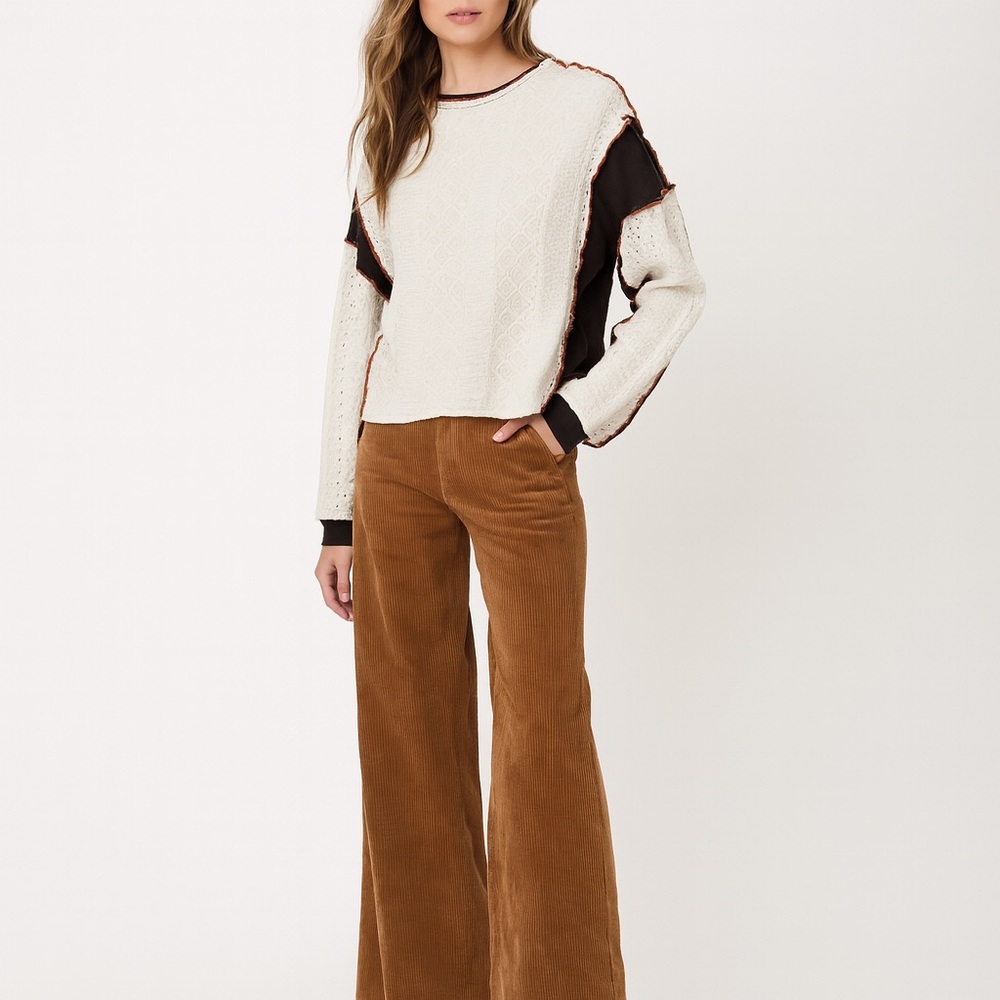 Colorblock Boho Top NWT
